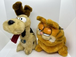 Vintage 1981-1983 Dakin Fun Farm Garfield &amp; Odie 11&quot; Plush Toys United Feature - £36.32 GBP