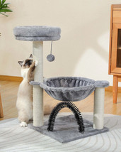 Small Cat Tree Cat Tower for Kitten with Super Large Plush Hammock Cat Scratchin - £69.81 GBP+