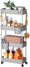 Pipishell Slim Storage Cart With Wheels, 4 Tier Bathroom Storage Organiz... - $1,217.56 MXN