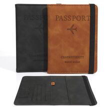 2 Pack Passport Holder Cover Wallet Case Card Slot RFID Blocking Leather... - $13.81