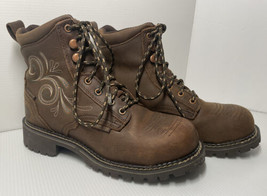 JUSTIN GYPSY steel toe boots  size 6.5 B excellent condition - £51.47 GBP