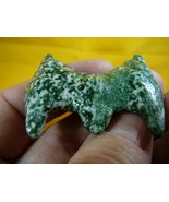 (Y-BAT-706) Green tree agate BAT stone FIGURINE gemstone I love flying bats - €21,44 EUR