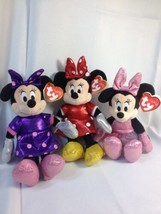 (3) Ty Beanie Babies Collection Disney Minnie Sparkle - $24.95