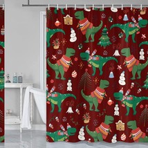 Funny Dinosaur Shower Curtain for Bathroom, Green, Kids - $1,021.89 MXN