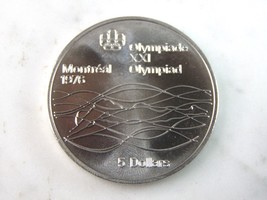 1975 $5 Canadian &#39;76 Montreal Summer Olympics Coin 24.3g E265 - £27.59 GBP