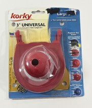 New Korky Large 3&quot; Universal Toilet Tank Flapper &amp; Chain 3060 Red - $240.25 MXN