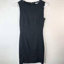H&amp;M Womens Dress Size 6 Black Sheath Sleeveless Knee Length Back Zipper Closure - £15.56 GBP