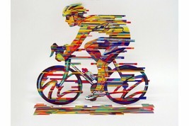Pop art Metal sculpture &quot; Bicycle Rider Champion &quot; &quot; by DAVID GERSTEIN - £151.07 GBP