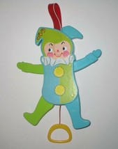 Fisher Price 1969 Jolly Jumping Jack Pull Crib Toy #145 - £7.98 GBP