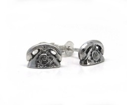 Sterling Silver Base and Receiver Rotary Dial Telephone Stud Post Earrings - $8.99