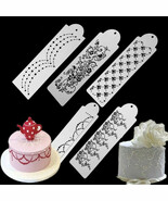 5Piece Cake Flower decorating Stencils for Airbrush Paint Icing Frosting... - $23.04 CAD