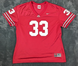 Nike Ohio State Buckeyes Jersey #33 NCAA OSU Scarlet Grey Youth Size L - $15.11