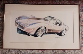 1970s Corvette - Watercolor on paper by David Shankweiler - £219.78 GBP