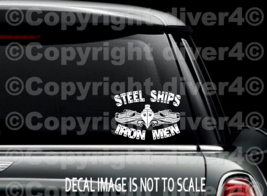 US Navy (USN) Steel Ships Iron Men Vinyl Window Decal Sticker US Seller  - £5.28 GBP+