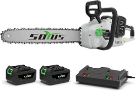 SOYUS 40V 16-Inch Brushless Cordless Chainsaw with Battery and Charger, Battery - £211.10 GBP