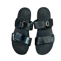 Vionic Womens Camila 341 Slide Sandals Black 10 Patent Leather Adjustabl... - £31.64 GBP
