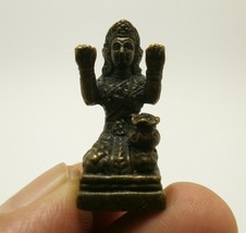 Nangkwak 2 Hands Thai Mini Amulet Lady Call Good Luck Money Rich Trade Talisman - £21.97 GBP