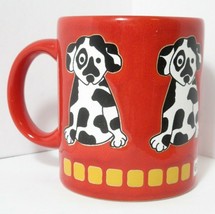 Dalmatian Dogs Coffee Mug Rare Waechtersbach Spain Red Puppies Cup 12oz - £23.41 GBP