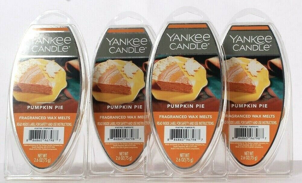 Primary image for 4 Yankee Candle Home Inspiration 2.6 Oz Pumpkin Pie Fragrance 6 Ct Wax Melts