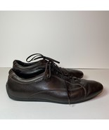 Ermenegildo Zegna Mens Brown Leather Low Top Shoes Size 11 US Made in Italy - $96.74