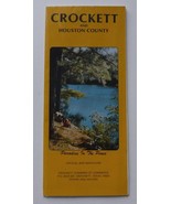 Folding Road Map Crockett and Houston County Official Map Brochure 1985 - $7.69