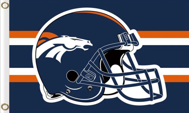 Denver Broncos Logo Banner Flag 3x5ft - $20.00