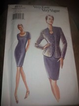 Vogue 9244 Jacket Dress Pattern 12 14 16 UNCUT Misses Lined Semi Fitted - $12.00