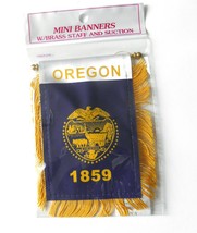 Oregon Usa Mini Polyester Us State Flag Banner 3 X 5 Inches - £4.42 GBP