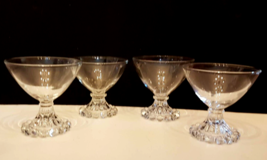 VTG Anchor Hocking Berwick Boopie Champagne Sherbet Cordial Goblet Glass 4pc LOT - £15.77 GBP