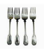Reed &amp; Barton Stainless Colonial Shell 1961 Salad Forks 6 5/8&quot; Lot of 4 - $36.10