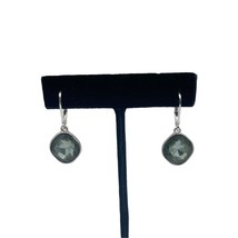 Multi faceted Green Stone Drop Earrings Leverback 1/2 inch - £10.36 GBP