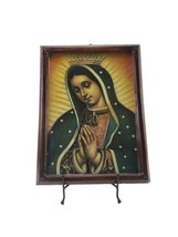 Our Lady of Guadalupe Picture 3D Woodcut Sculpture Art Print  Framed  - £47.33 GBP