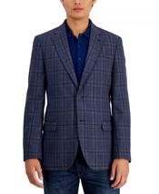 NAUTICA Mens Modern Fit Plaid Tweed Sport Coat Branford Blue Size 40R $295 - NWT - £69.91 GBP