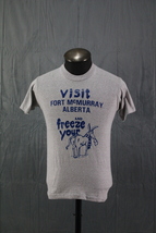 Vintage Graphic T-shirt - Visit Fort MacMurray Freeze Your Butt - Men&#39;s Small - $49.00