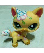 Authentic Littlest Pet Shop Gold Postcard Main Coone kitty cat Flowers  - $406.44 MXN