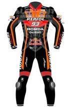 Marc Marquez Repsol One Heart Black Wskb Motogp Motorbike Leather Racing Suit - £200.91 GBP