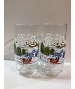 Vintage Pepsi Cola Christmas Sleigh Snow Scene 16oz Drinking Glasses Set... - $20.00