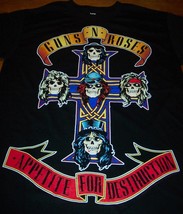Vintage Style Guns N Roses Appetite For Destruction Skulls T-Shirt Medium New - £16.07 GBP