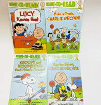 4 Ready To Read Level 2 Charlie Brown Peanuts Snoopy Lucy Book Set Schulz NEW - £7.97 GBP