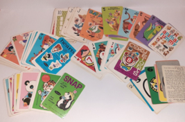 Whitman Card Games Scrap Craft Junk Journal Lot INCOMPLETE Snap Hearts Crazy 8s - £9.19 GBP