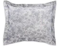 Sferra Chiara Slate King Sham Floral Vine 100% Cotton Sateen Jacquard Italy NEW - $50.00