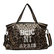 Herlad Fashion Large Women&#39;s Handbag Quality Leather Shiny Sequined Female  Bag  - £149.66 GBP