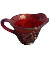 Tiara Indiana Glass Ruby Sandwich Creamer Bowl - £47.39 GBP