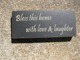 31433BTH-Bless This House Wood Block - £3.15 GBP