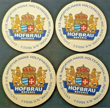 1970&#39;s Hofbrau Bavaria Beer Coasters 4.25&quot; Holterbosch, Inc NY (4) NOS PB59 - $8.99