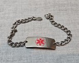 Heart Patient &quot;I Take Anti Coagulants&quot; Silver Tone Bracelet, 8&#39;&#39; - £5.29 GBP