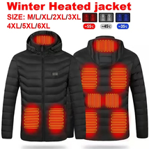 Washable Winter Heated Jacket Cotton Hooded Warm Outdoor, Camping, Hiking - £44.36 GBP