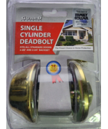 NEW GUARD SECURITY SINGLE CYLINDER Gold Deadbolt Lock 281HDPBFDS - $23.68 CAD