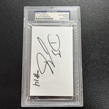 D. J. AUGUSTINE- SIGNED Index Card - PSA/DNA SLAB AUTO - £23.70 GBP