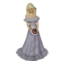 Enesco Growing Up Girls Figurine Sweet 16 Birthday sixteen vtg 1981 purp... - $39.55